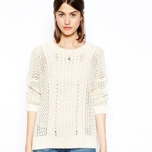 d.Ra Stockholm Pullover cable Sweater open knit